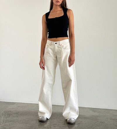 Jasmine - Pantalon large en jean pour femme