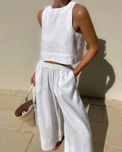 Heather - Ensemble sans manches avec pantalon pour femme