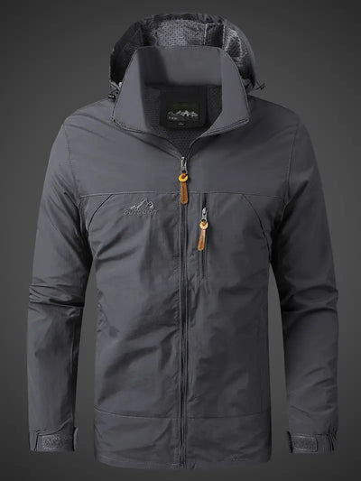 Chaqueta anti -pastas para hombres impermeables con capucha y bolsillos para uso externo
