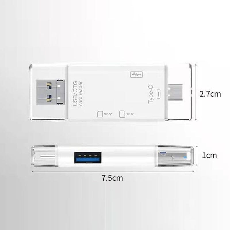 SnapBit | Lecteur de cartes mémoire multifonctions – Transfert de données rapide pour téléphones portables et ordinateurs portables