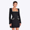 Marion - Elegante vestido de mujer con escote en U y adorno de perlas