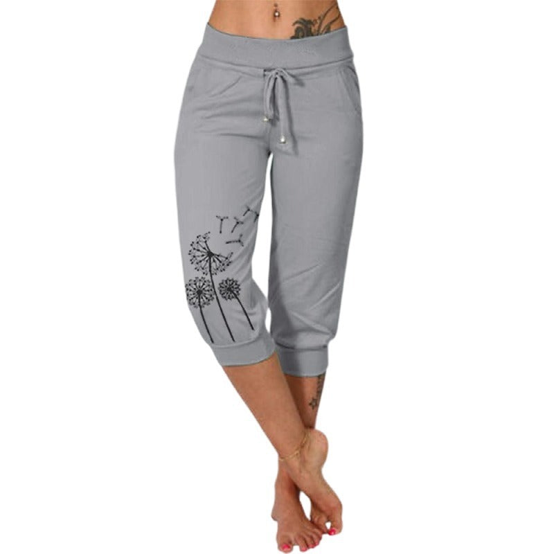 Megan - Pantalon large taille haute décontracté à la mode Pantalon court taille haute
