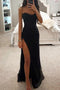 Vestido largo de satén con abertura tipo corsé para mujer: elegante vestido de noche