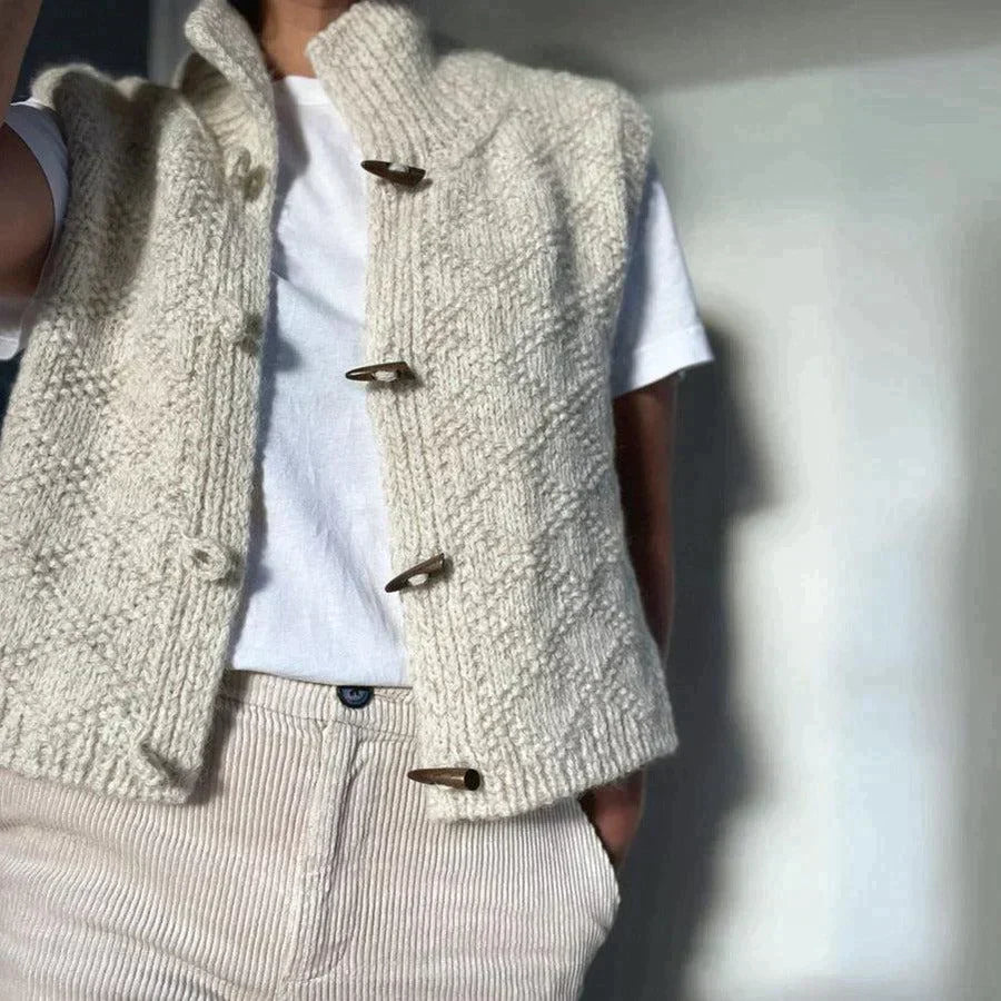 Evy - Elegante cardigan in lana con bottoni