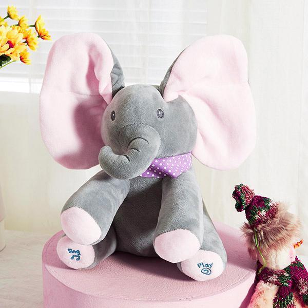 Canta e gioca con i peluche degli elefanti