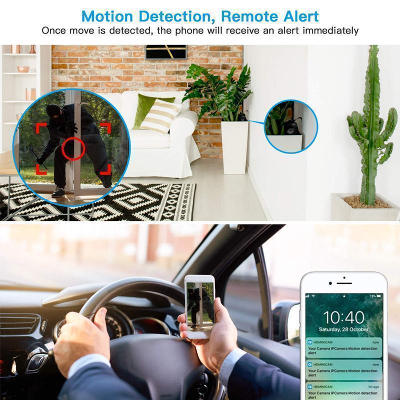 MiniVision | 1080p Magnetic WiFi Mini Camera - Telecamera di sicurezza HD portatile con visione notturna
