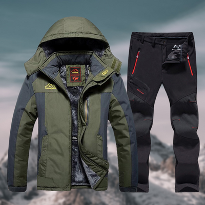 Set de salida de los hombres resistentes al agua y el invierno: chaqueta y pantalones