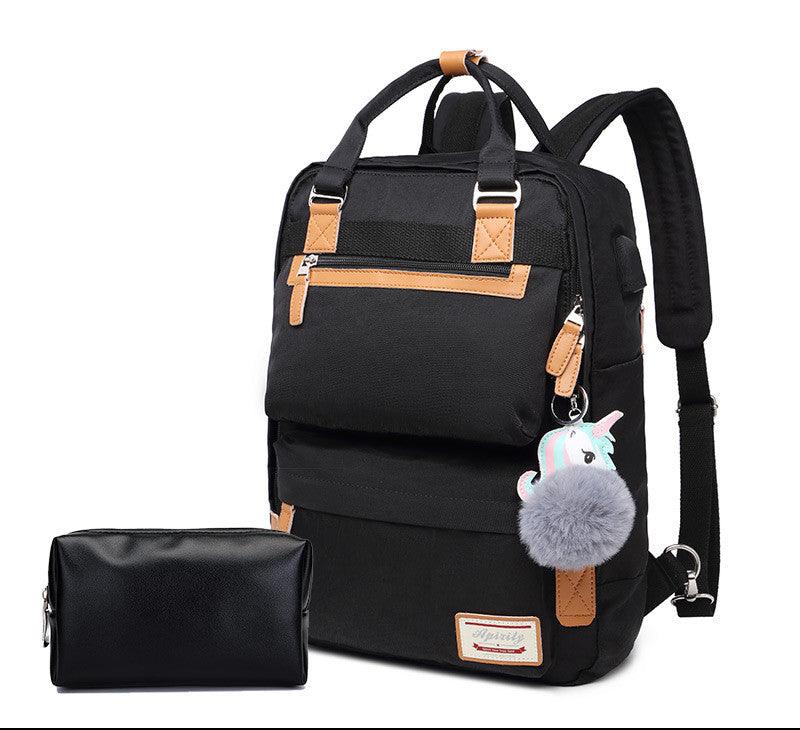 Elegante zaino impermeabile da donna con scomparto per laptop da 15,6 pollici