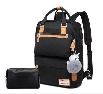 Elegante zaino impermeabile da donna con scomparto per laptop da 15,6 pollici