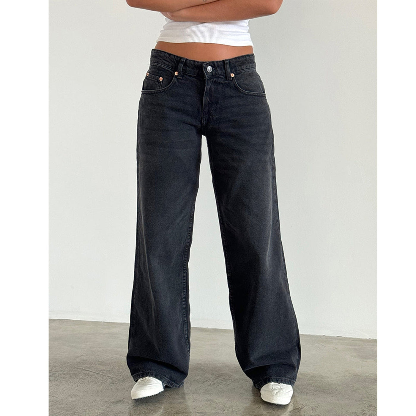 Jasmine - Pantalon large en jean pour femme