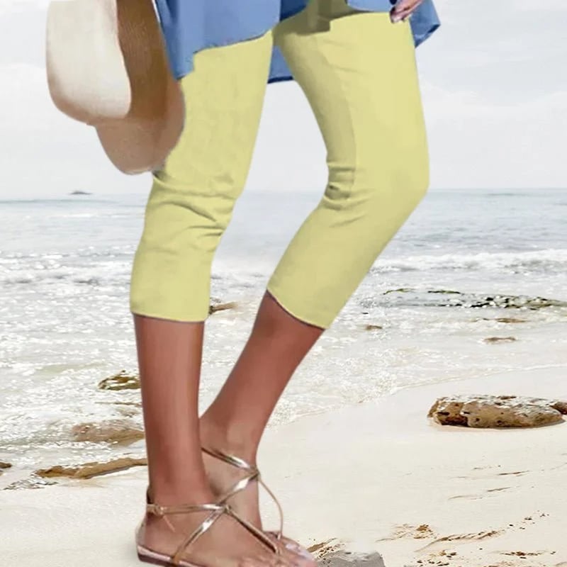 Ingrid - Pantalon élastique taille haute