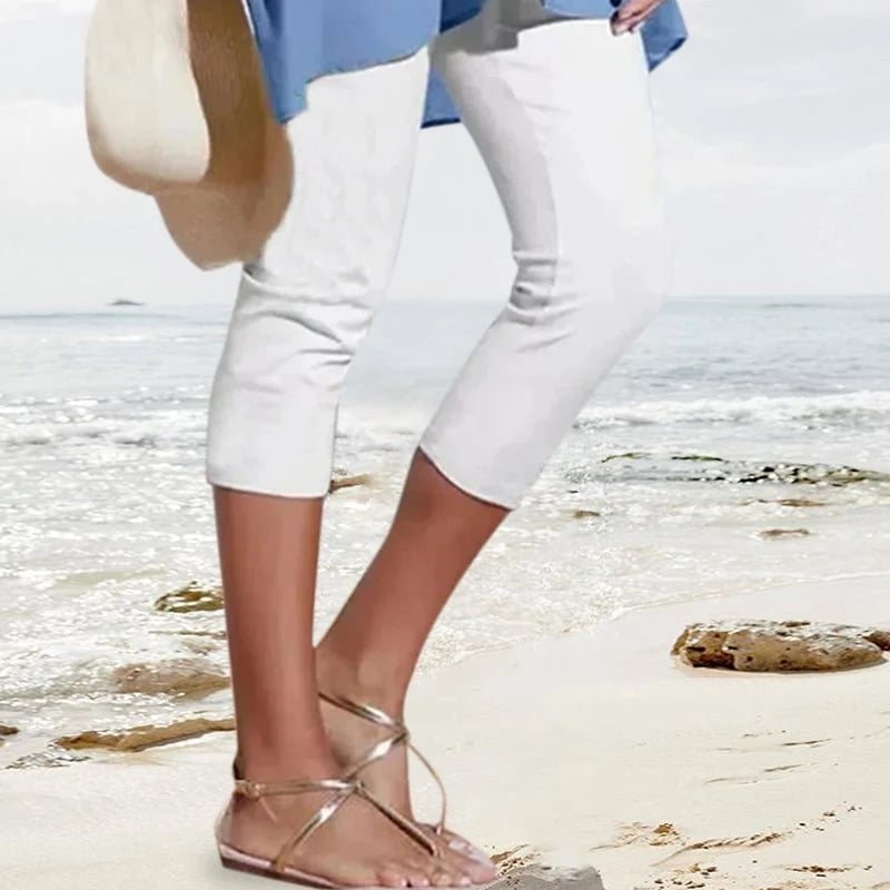 Ingrid - Pantalon élastique taille haute