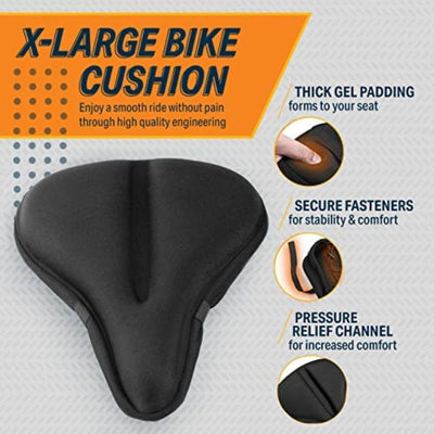 Ampio coprisella in gel adatto alle biciclette stazionarie da spinning