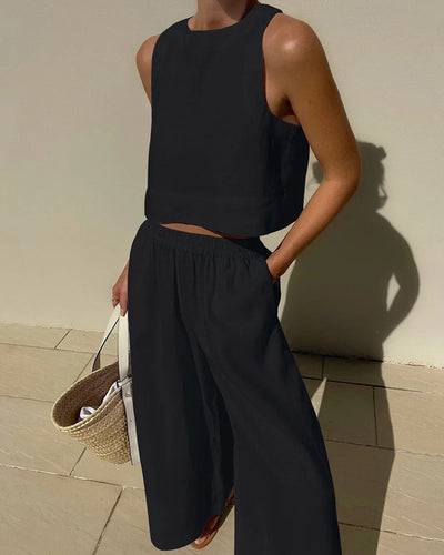 Heather - Ensemble sans manches avec pantalon pour femme