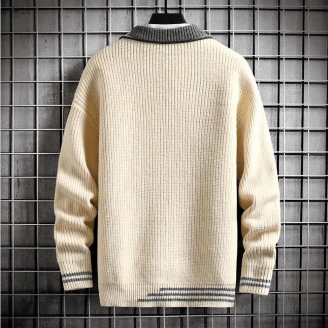 Suéteres de punto cálidos de manga larga para hombre para el invierno.