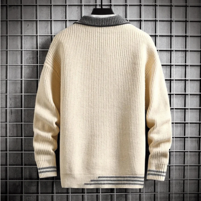 Suéteres de punto cálidos de manga larga para hombre para el invierno.
