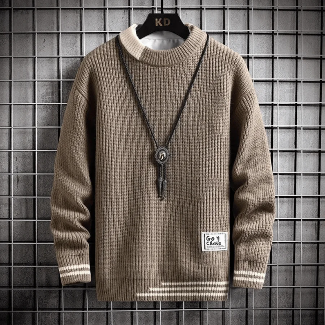 Suéteres de punto cálidos de manga larga para hombre para el invierno.