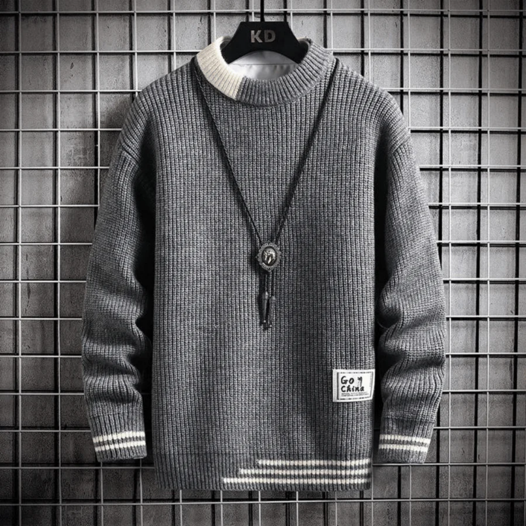 Suéteres de punto cálidos de manga larga para hombre para el invierno.