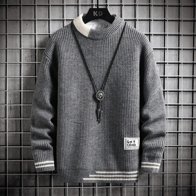 Suéteres de punto cálidos de manga larga para hombre para el invierno.