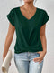 Pia - Chemise col V à manches courtes