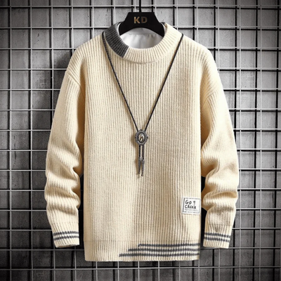 Suéteres de punto cálidos de manga larga para hombre para el invierno.