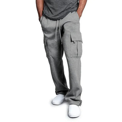 Pantaloni da jogging cargo in pile ultra confortevoli da uomo