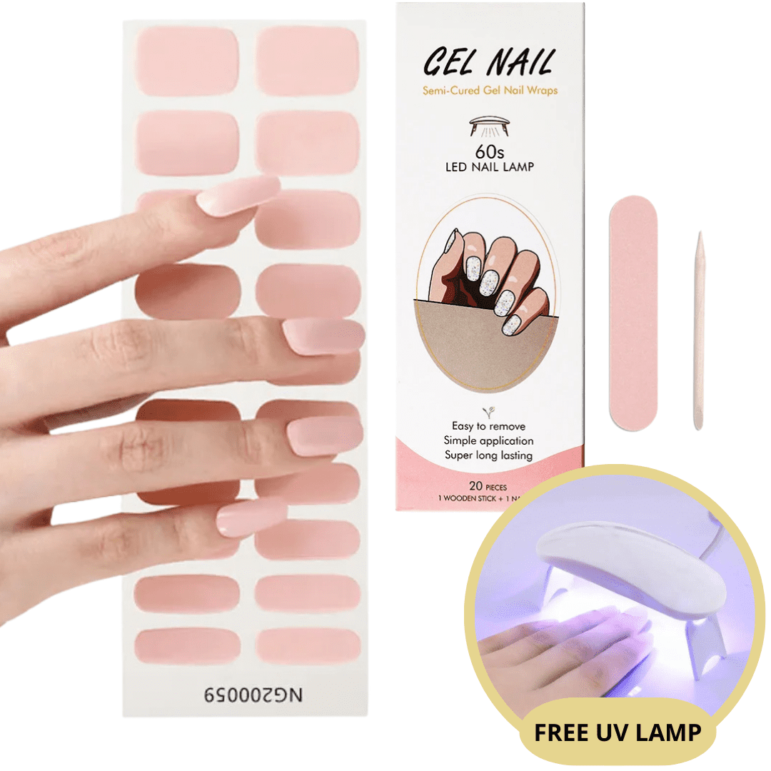 Set di adesivi per unghie in gel con lampada UV