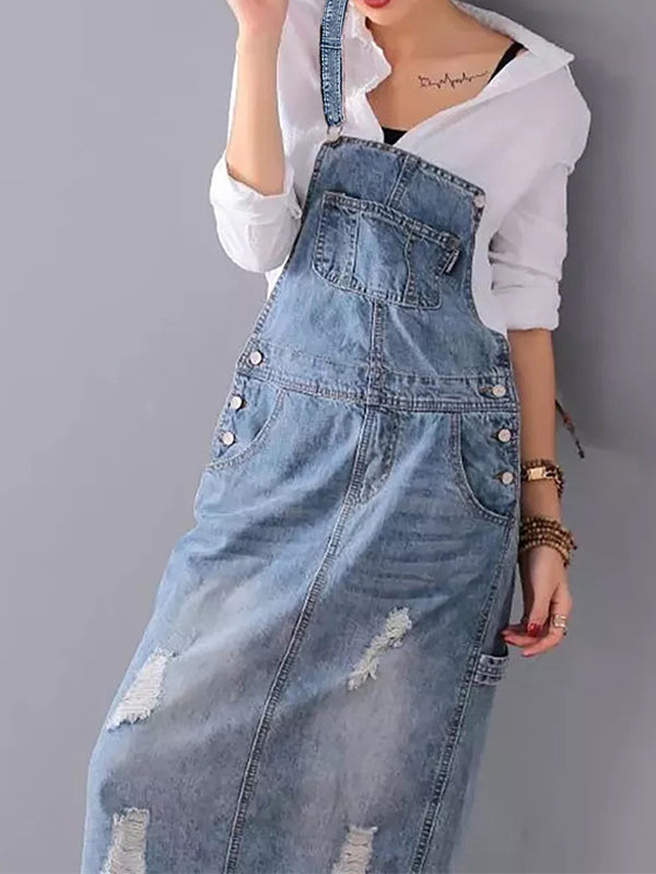 SEVERINE | Robe trench fendue en jean - intemporelle et robuste