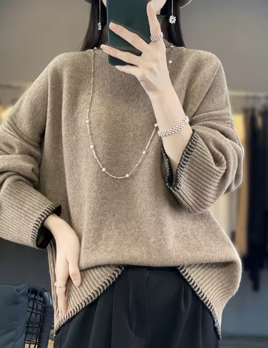 Nadine - Suéter suave de cuello alto