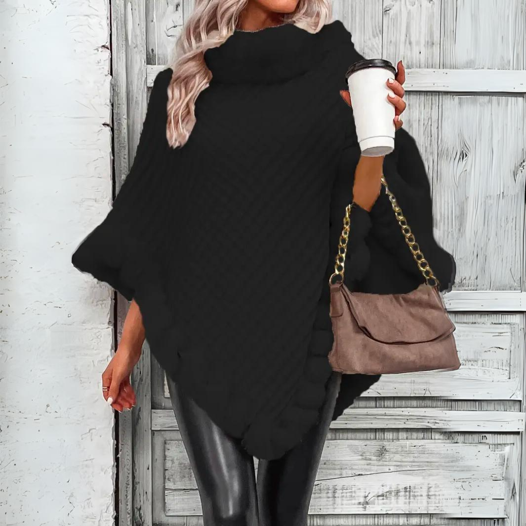Liv - Mantella in maglia calda e raffinata