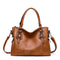 Elegante bolso de hombro de piel - Azul claro