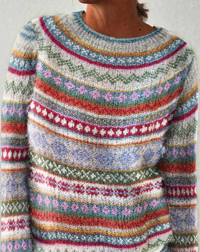 Maglia chic a maniche lunghe con stampa