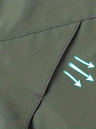 Chaqueta anti -pastas para hombres impermeables con capucha y bolsillos para uso externo