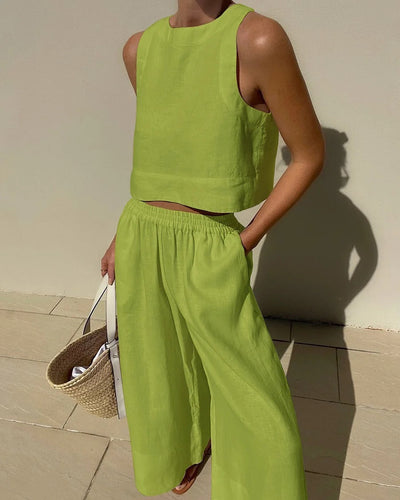 Heather - Ensemble sans manches avec pantalon pour femme