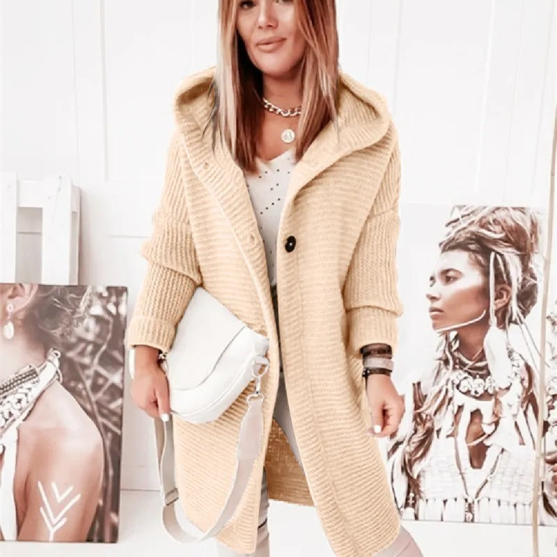 Cardigan elegante da donna con cappuccino - Kasjmier Look