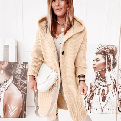 Cardigan elegante da donna con cappuccino - Kasjmier Look