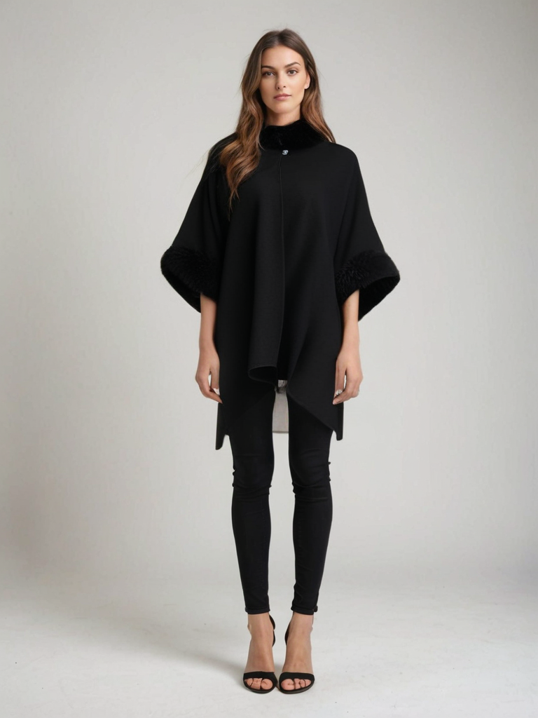 Cappotto donna in lana larga - Elegante e caldo per l'inverno