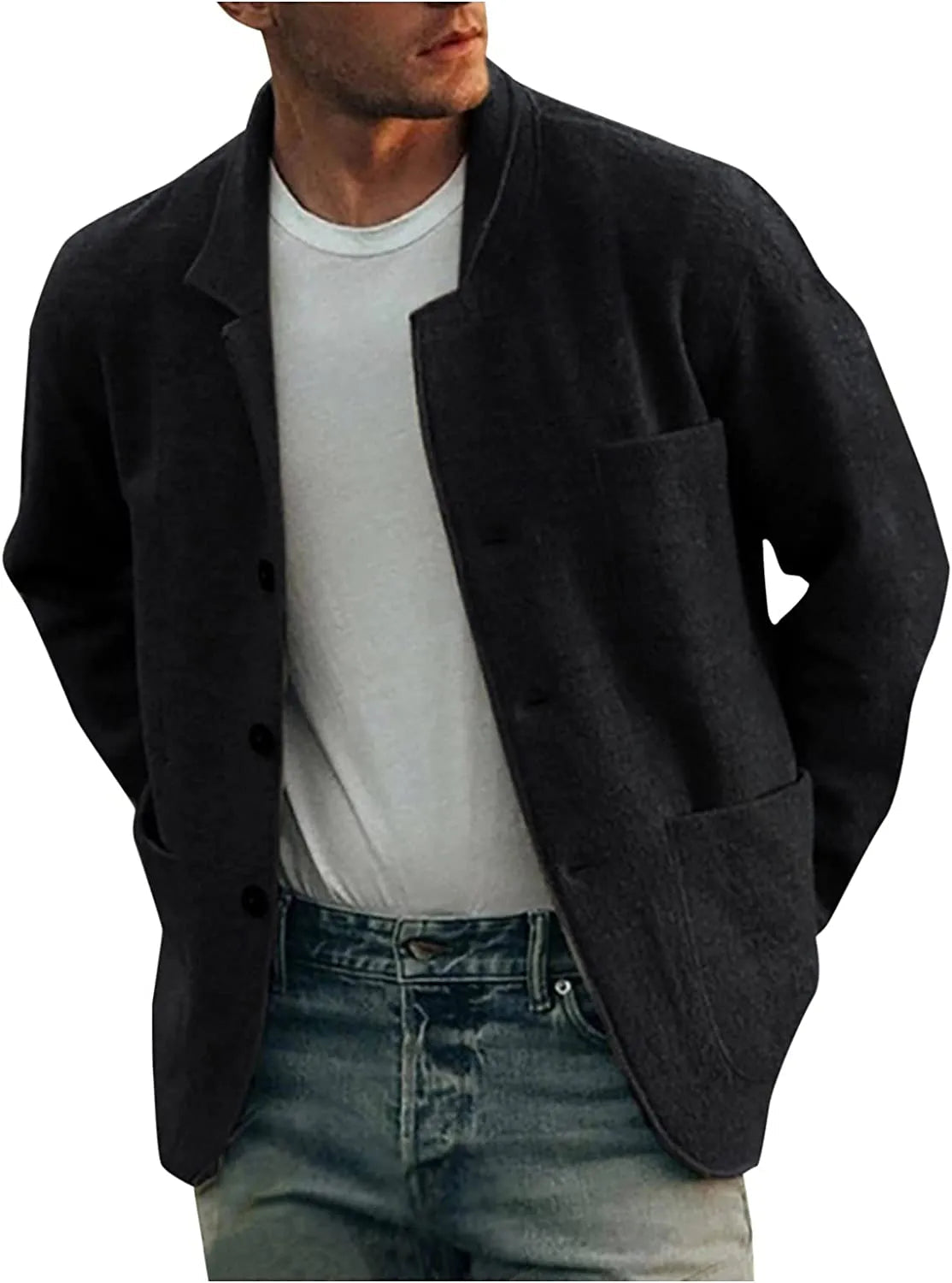 Blazer casual elegante para hombre, perfecto para todas las estaciones.