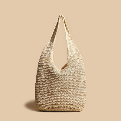 Borsa hobo in paglia | Fatta a mano | Boho chic