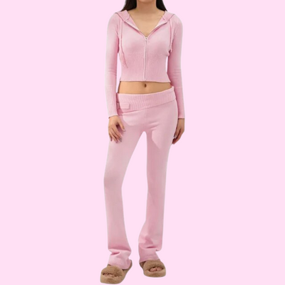 Accogliente set da donna con cappuccio
