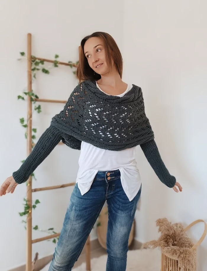 Acogedor bohemien -estilo femenino envolvente