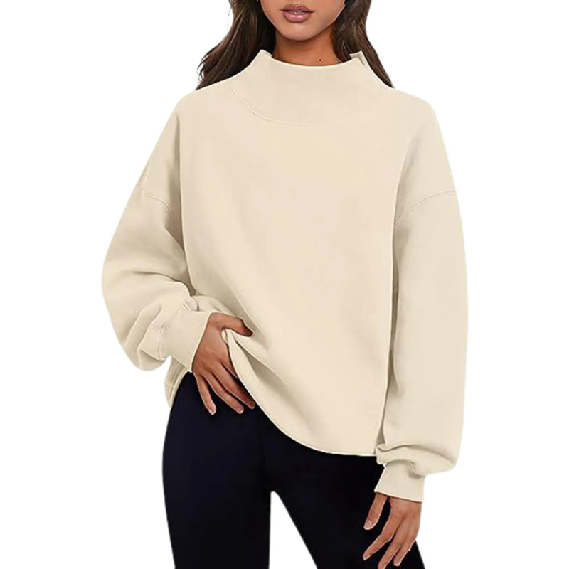 Maglione basic aderente con maniche lunghe