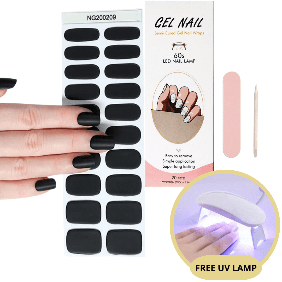 Set di adesivi per unghie in gel con lampada UV