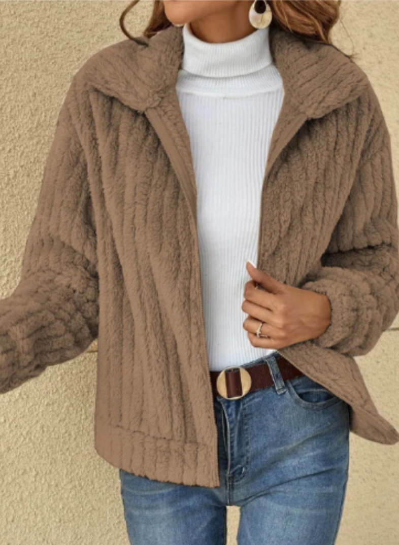 Cardigan da donna in morbido peluche caldo