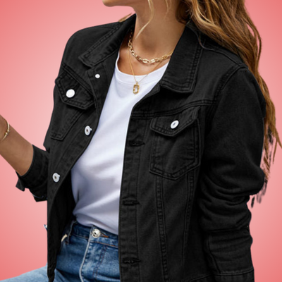 Isabela | Chaqueta de jeans con cuello clásico