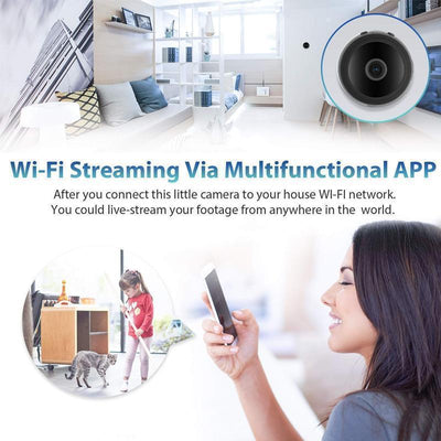 MiniVision | 1080p Magnetic WiFi Mini Camera - Telecamera di sicurezza HD portatile con visione notturna