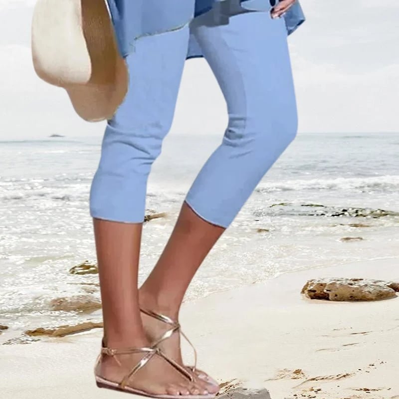 Ingrid - Pantalon élastique taille haute