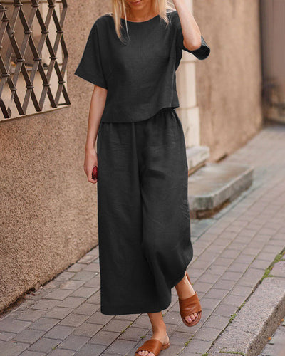 Ensemble haut et pantalon légers | Lin | Frais et confortable