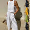 Heather - Ensemble sans manches avec pantalon pour femme