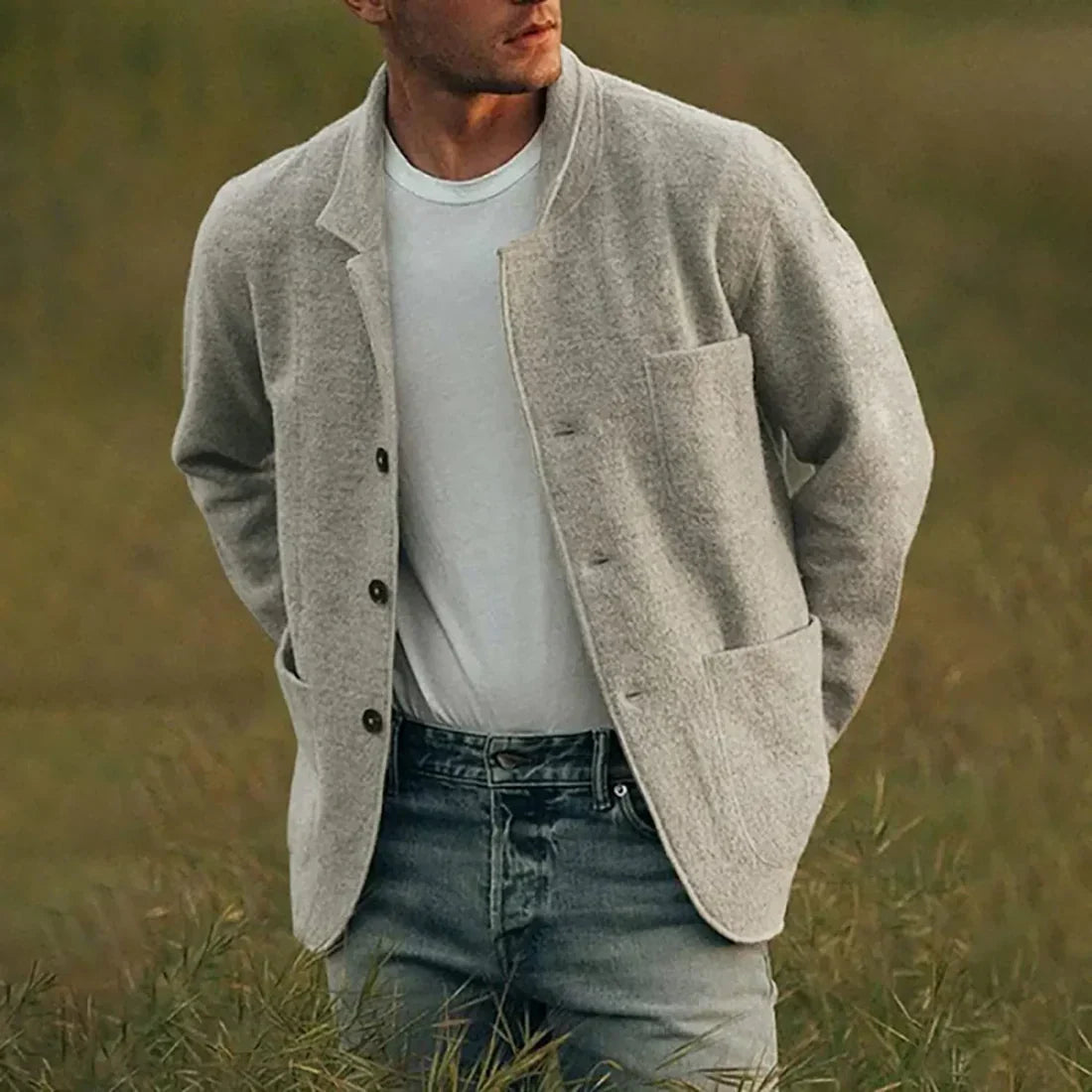 Blazer casual elegante para hombre, perfecto para todas las estaciones.